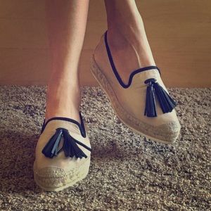 Leather Espadrilles - Tan + Black From Spain